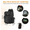 Water-Resistant Fishing Backpack with Adjustable Shoulder Straps Fishing Storage Bag Cross Body Sling Fishing Rod Bags