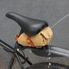 Canvas and Leather Strap-on Bicycle Seat Pouch Bike Saddle Pack Bag