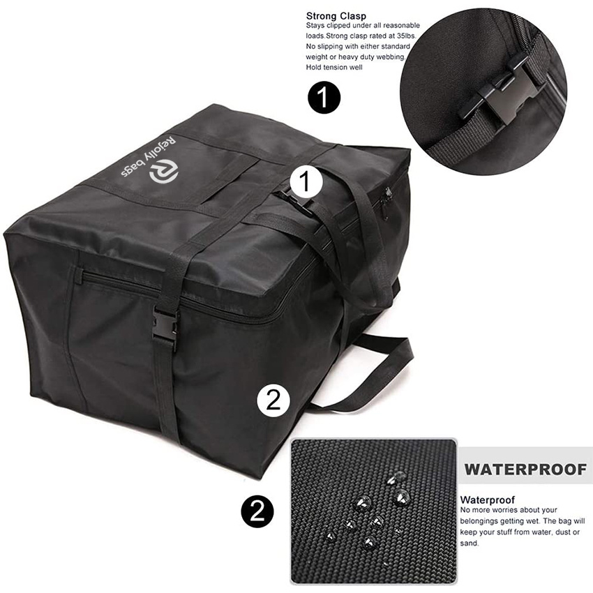 900d Oxford Fabric Foldable Extra Large Duffel Bags, Carry on Travel Bag for Men and Women Camping/Moving Boxes/Airplanes/Hospital Duffel Bag