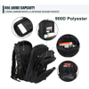 Military Style Tactical Backpack, 45L Large Military Backpacks, Water Resistant Molle Bag Army Rucksack Gifts for Veteran, Black Bag