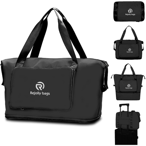 Large Capacity Folding Oxford Fabric Waterproof Lightweight Foldable Travel Portable Expandable Dry and Wet Separation Carry on Bag for Airplanes Tote Bag