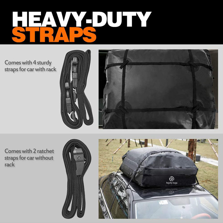 Rooftop Cargo Carrier Bag 15 Cubic Feet - Waterproof Car Top Carrier Roof Luggage Rack Storage Bag for All Vehicles with/Without Roof Rack Bag