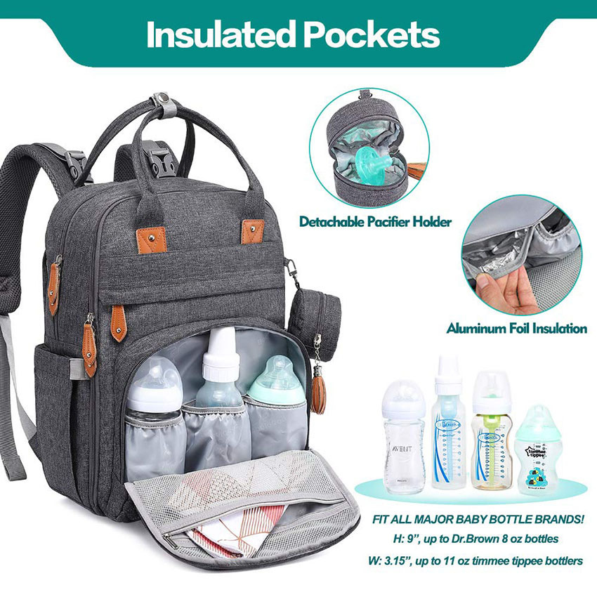 Fashion Diaper Bag Baby Nappy Changing Bags Multifunction Waterproof Travel Backpack