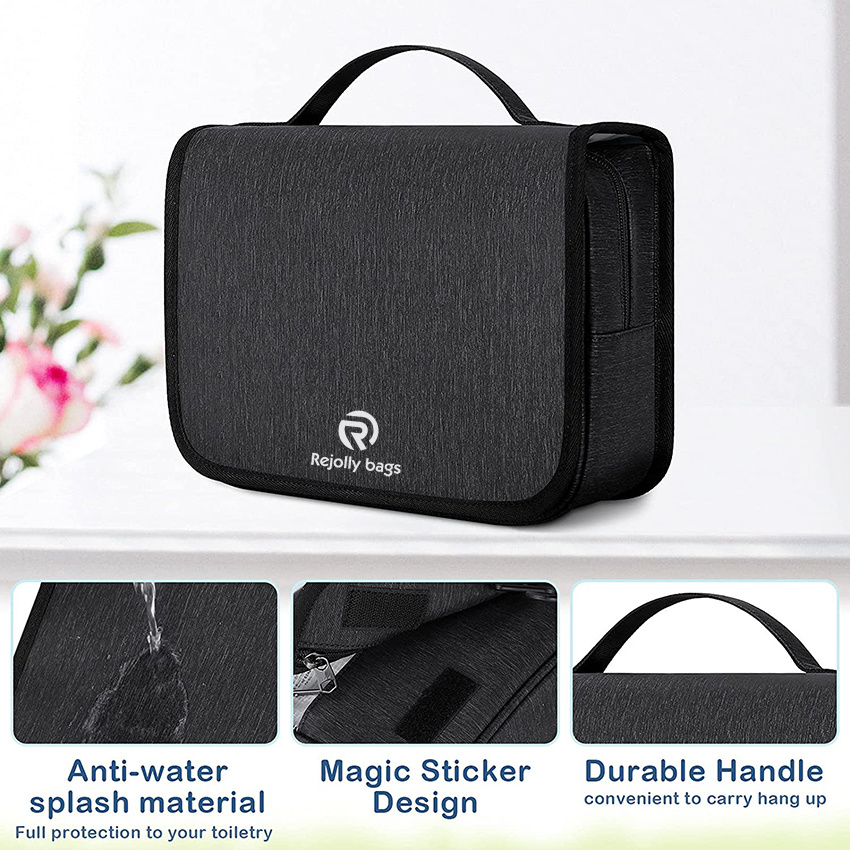 Travel Toiletry Bag Waterproof Large Capacity Hanging Makeup Cosmetic Bag Portable Travel Organizer Toiletry Bag for Bathroom Shower Toiletry Bag