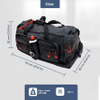 Sport Bag 3 In1 Large Travel Duffle Bag Black Backpack Function and Partition Walls with 7 Pockets and Separate Bottom Section Gym Workout Bag for Martial Arts