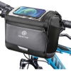 Large Reflective Bicycle Handlebar Basket Bags Water-Resistant Storage Pannier for Bike Touchable Transparent Phone Holder Pouch Bicycle Bag