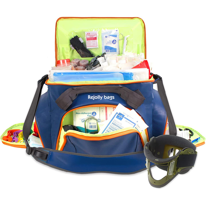 Ever Ready First Aid Extra Large Fully Stocked EMT Premium Trauma Bag for Firefighters First Responders