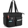 Teacher Tote Bag with Bottom Pad, Large Compartment with Separated Storage Laptop Layer (up to 15.6 Inch) , Daily Tote Bag