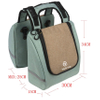 Nylon Bicycle Bike Pannier Insulated Lunch Bag Cooler Box 2 Compartment