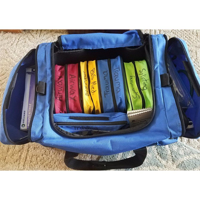 Lightning X Color Coded First Aid Medical Kit Accessory Pouches Zippered Bag W/Transparent Window