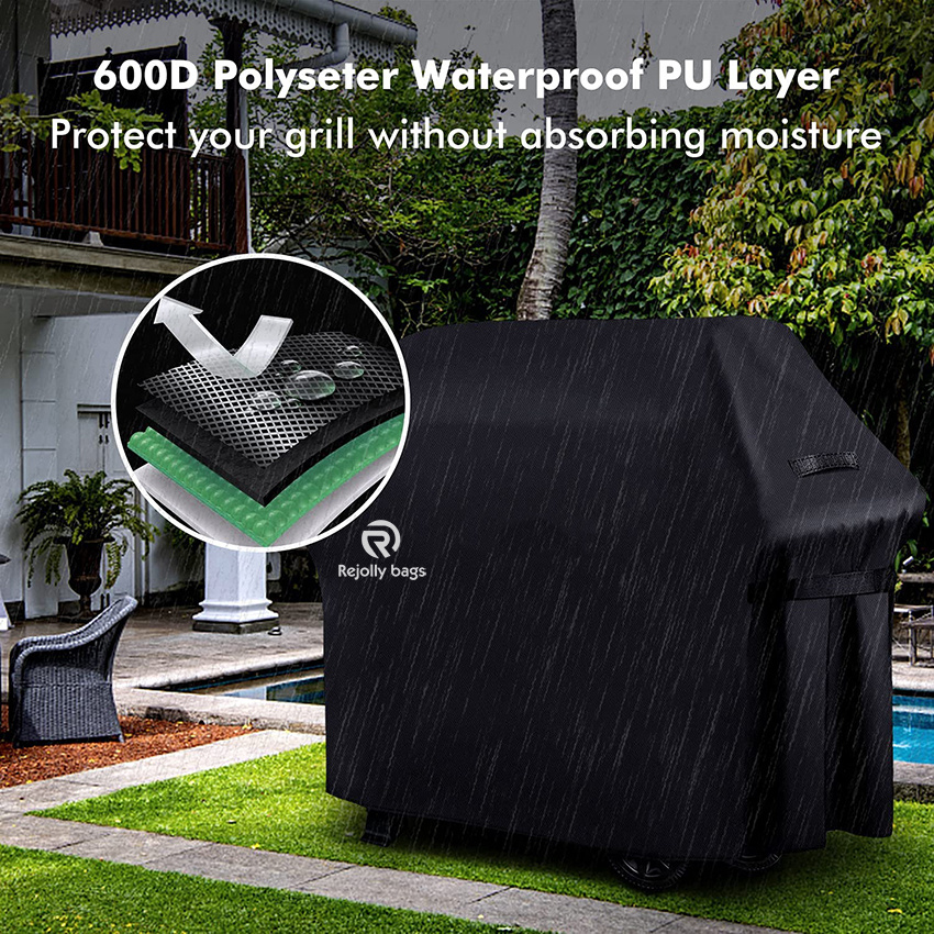 52 Inch BBQ Grill Cover 600d Heavy Duty Waterproof Easy Clean & Foldable Grill Cover