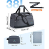 38L Carry on Overnight Weekender Duffle for Business Travel Bag