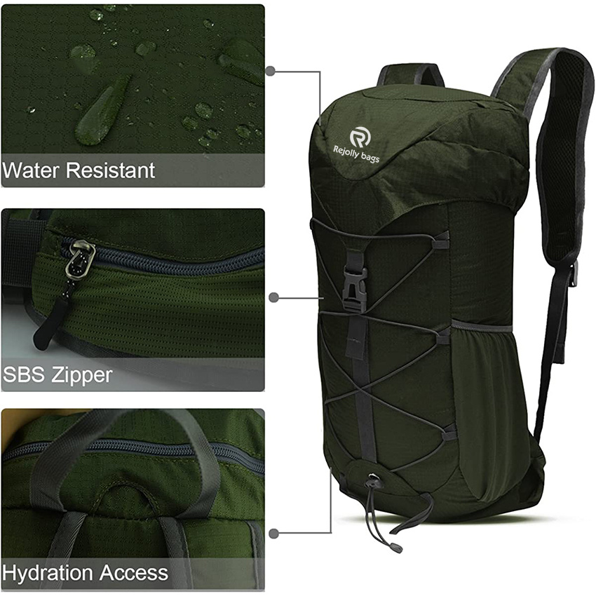 Hiking Large 40L Lightweight Water Resistant Travel Backpack Drypack