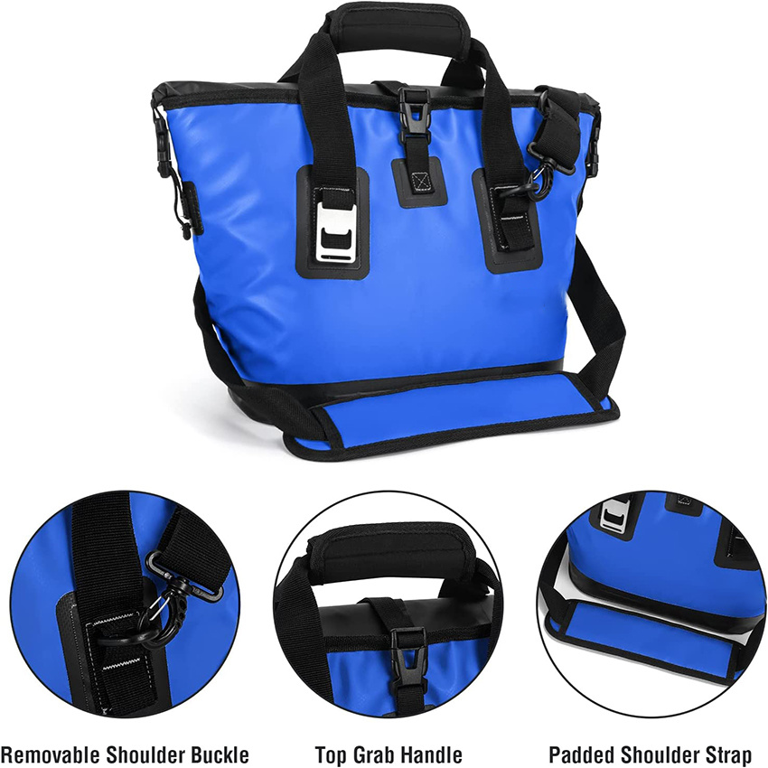 Insulated Cooler Bag Leakproof 10L Tote Bag Soft Sided Beach with Removable Shoulder Strap for Outdoor