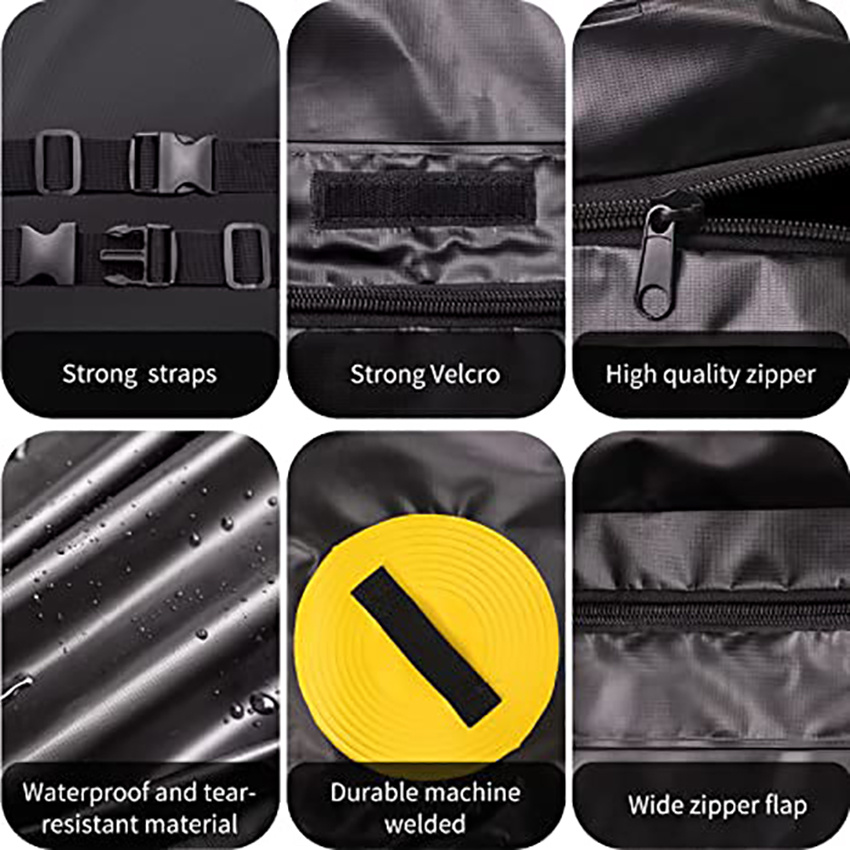 Car Roof Bag Waterproof Rooftop Cargo Carrier Pack with Anti-Slip Mat and 6 Heavy-Duty Straps Suitable for All Vehicle