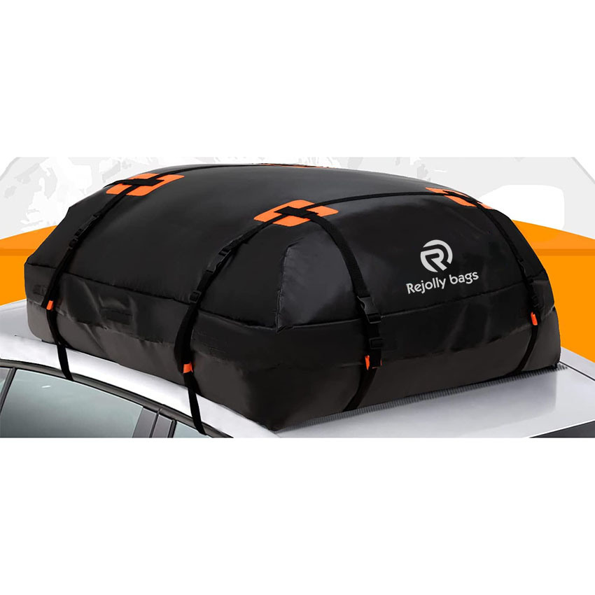 Car Roof Bag Cargo Carrier - Waterproof Rooftop Bag, Travel Storage Luggage Bag Soft-Shell Fits All Cars, Vans & SUV for All Vehicle with/ Without Rack Bag