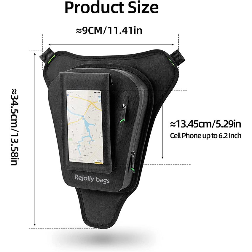 Magnetic with Straps Waterproof Touch Screen Phone Pouch for Cell Phone up to 6.0 Inch Motorcycle Travel Bag