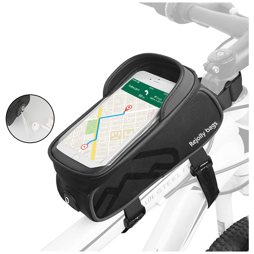 Waterproof Bicycle Mobile Phone Case with TPU Touch Screen for Smartphones Under Bike Frame Bag