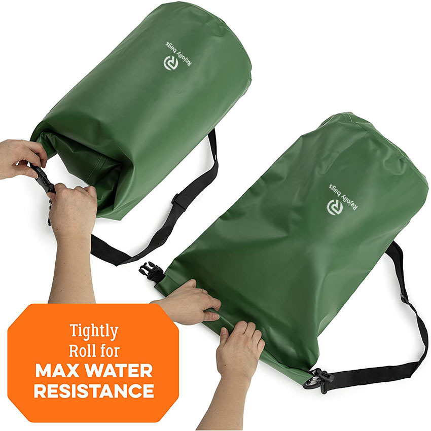 Waterproof Dry Bag IP 66 Lightweight Roll-Top Sack with Adjustable Straps, 10 L Bag