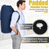 Laundry Backpack with Padded Shoulder Strap, Sturdy Travel Hanging for College Dorm, Apartment for Student Laundry Bag