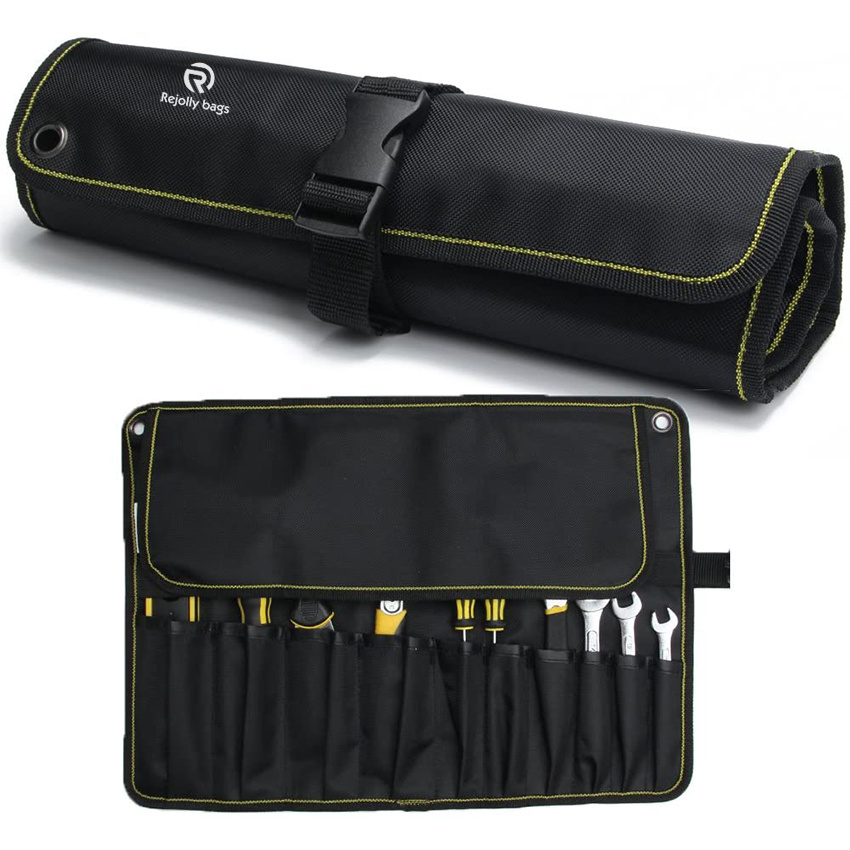 Polyester Roll Tool Pouch Rolling Tool Hanging Bag Multi-Purpose Organizer Tool Bag