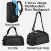 Short-Distance Trip Duffel Gym Bag Dry and Wet Depart Pocket Sports Backpack with Shoes Compartment