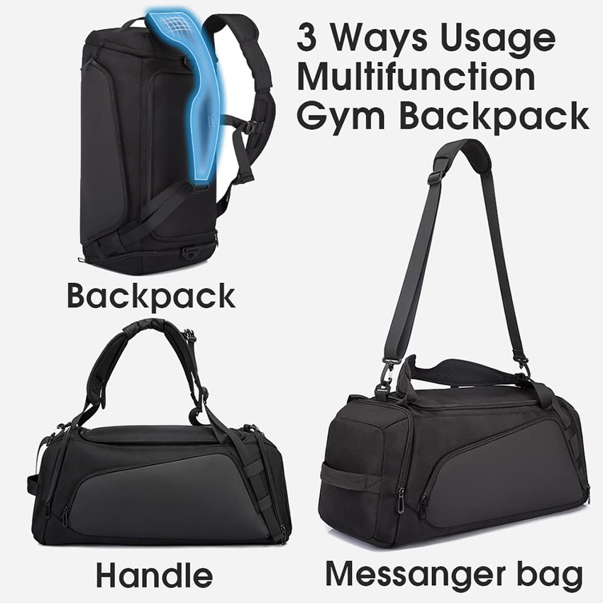 Short-Distance Trip Duffel Gym Bag Dry and Wet Depart Pocket Sports Backpack with Shoes Compartment