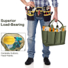 Garden Tool Bag Canvas Heavy-Duty Tote with Pockets Large Organizer Bag Carrier Plant Tool Set