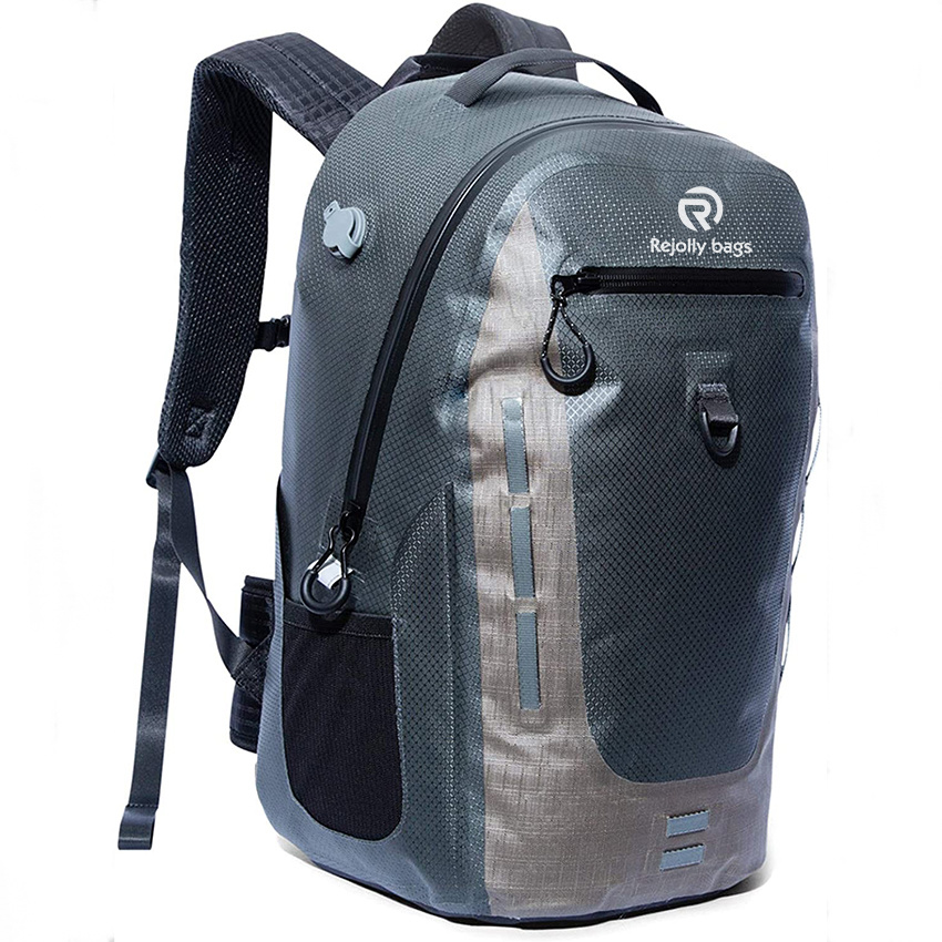 Waterproof Backpack - Submersible, Inflatable, Floating TPU Coated Durable Nylon Dry Bag with Airtight Zipper for Kayak, Fishing, Boating, Hiking Dry Backpack