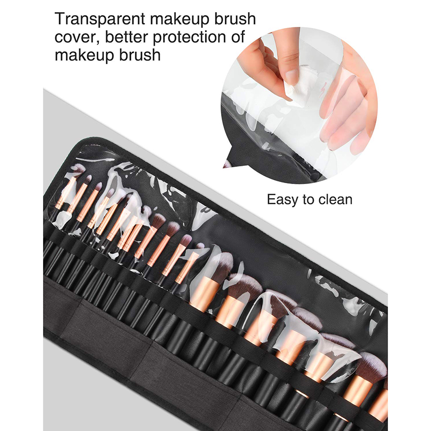 Makeup Brush Holder,Makeup Brush Organizer,Travel Makeup Brushes Bag for Women Brushes Artist Pencil Cosmetic Bag RJ21678