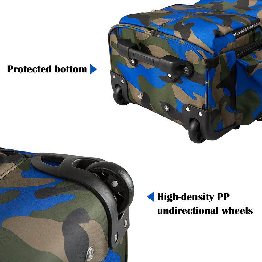 20 Inches Big Storage Multifunction Travel Wheeled Rolling Backpack Luggage Books Laptop Bag