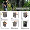 Waterproof Backpack 35L Roll Top Backpack with Airtight Zipper Pocket and Cushioned Padded Back Panel Dry Bag