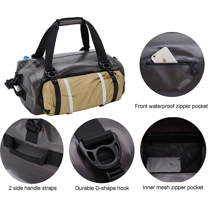 Airtight TPU Dry Duffel for Motorcycle, Kayaking, Rafting, Skiing, Travel, Hiking, Camping Bag
