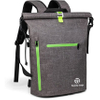 Waterproof Backpack 35L Roll Top Backpack with Airtight Zipper Pocket and Cushioned Padded Back Panel Dry Bag