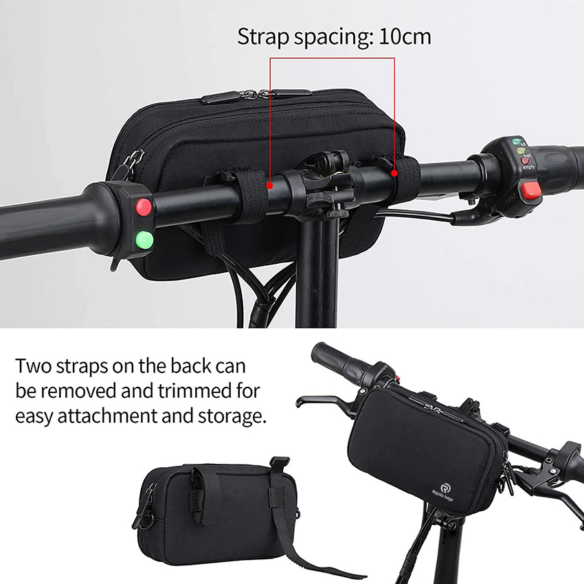 Bike Handlebar Bag Waterproof Bicycle Storage Frame Pouch Multifunctional Shoulder Sling Bicycle Bag