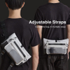 Black & White Waterproof Sling Phone Bag with Adjustable Straps for Outdoor Activities and Urban Daily Life