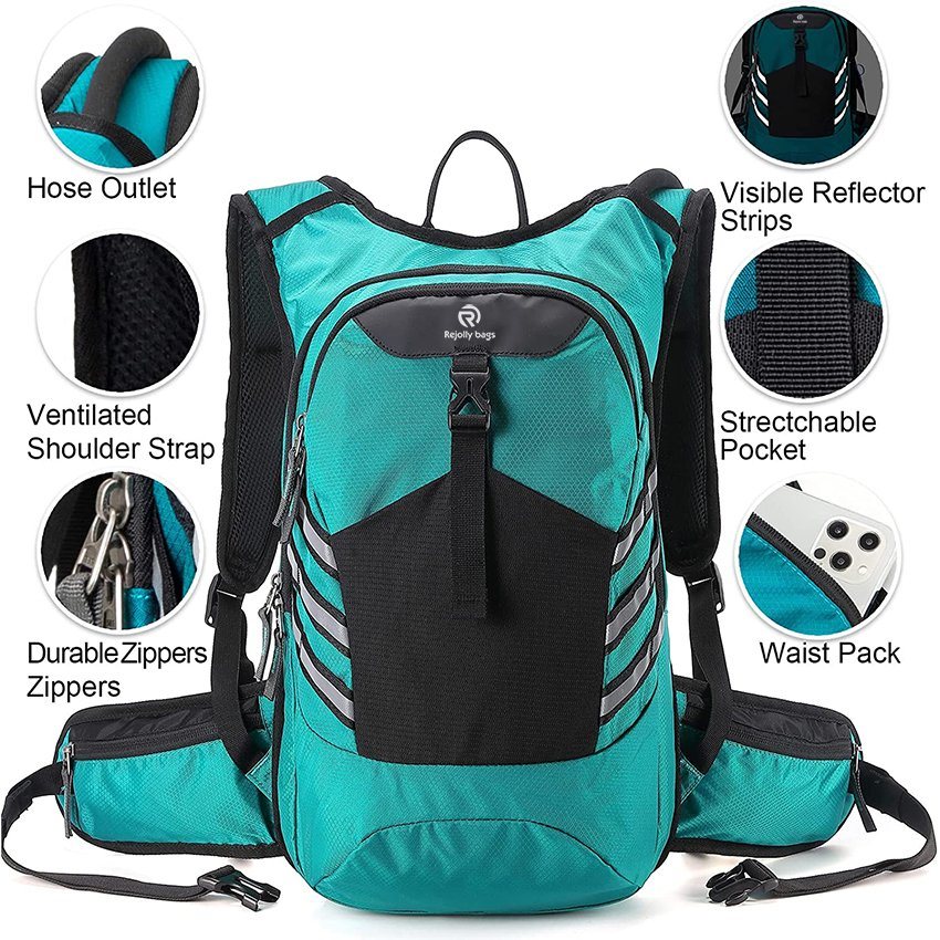 Hydration Backpack with 3L BPA Free Water Bladder, Lightweight Day Pack for Hiking, Running, Cycling Hydration Bag