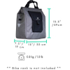 Bike Shopping Bag for Urban Commuter with Large Capacity, Handle and Reflective Spots Modern Stylish Design Bicycle Bag