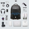 Waterproof Backpack with Wheels for Business, College Student and Travel Commuter, Carry on Rolling Bag