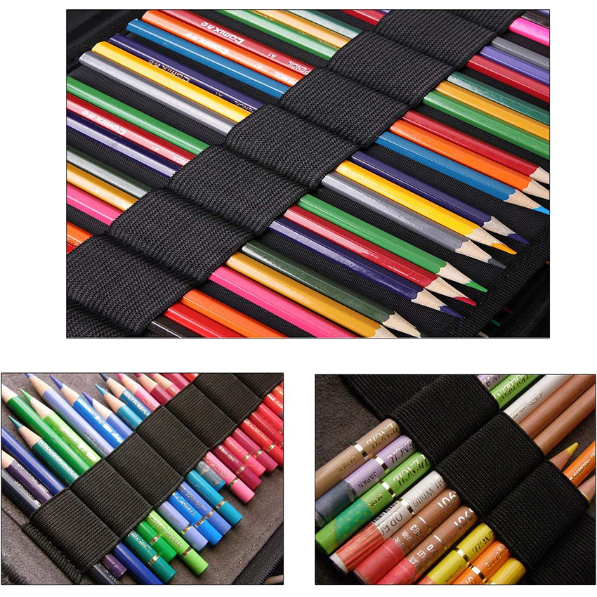 Pencil Case for Adults with Zipper for Student Artist Handy Glitter Gel Pens, Refills, Waterproof Pen Bag RJ21640