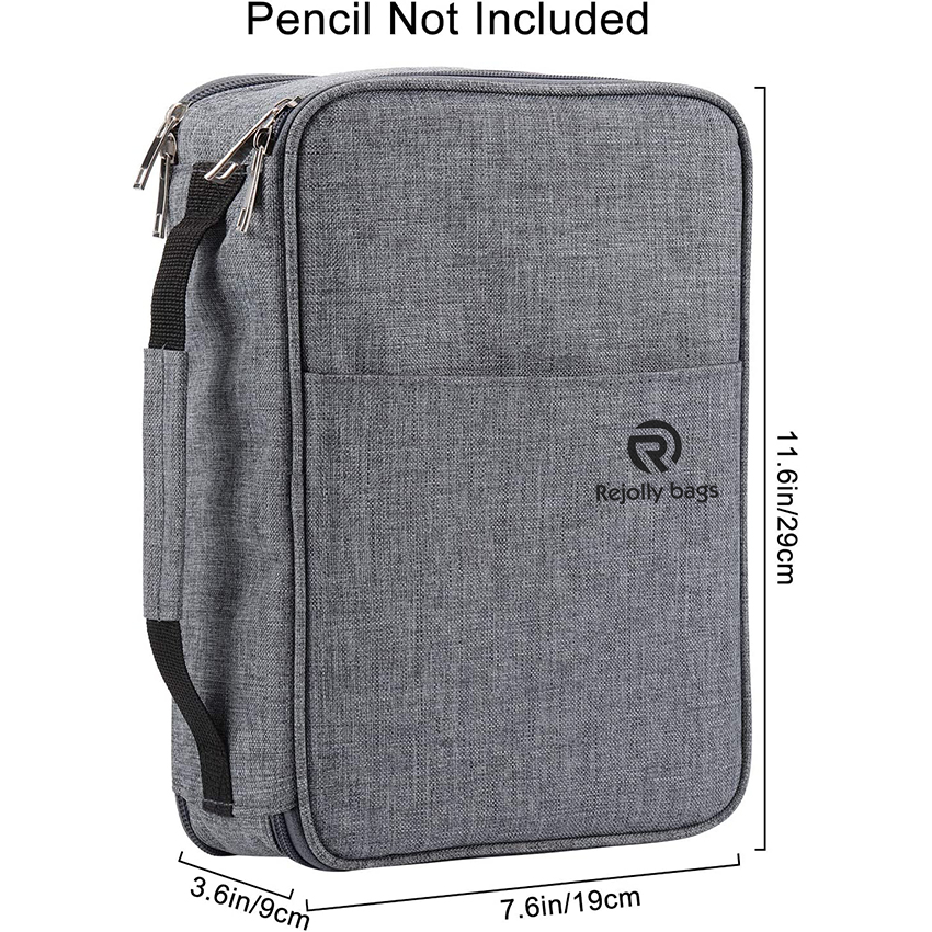 Colored Gel Pens Holder Organizer High Capacity Pencil Bag with Multilayer Compartments for Watercolor Pen Bag RJ21652