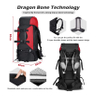 Outdoor Camping Bag Internal Frame Backpack Large Capacity Travel Bag Plus Rain Cover