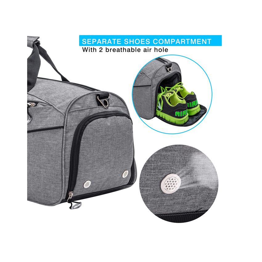 Durable Sports Travel Gym Bag with Shoes Compartment &Wet Pocket Fashion Duffel Bag Tote Handbags