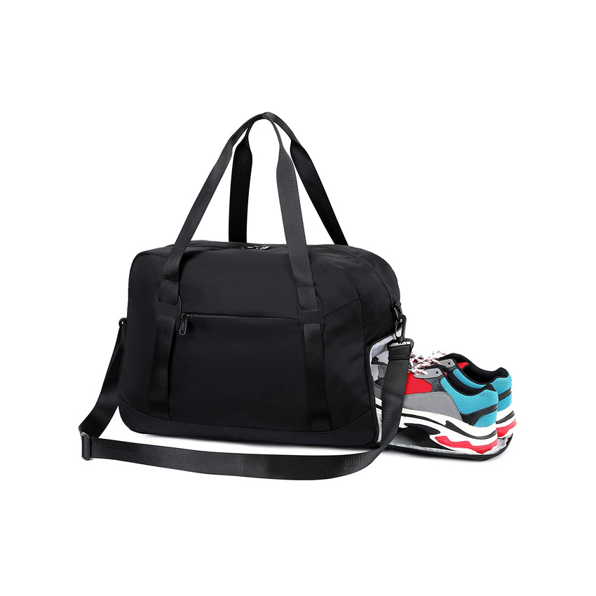 Carry Shopping Bag Travel Duffel Bag Sports Fashion Gym Bag with Shoe Compartment and Wet Pocket