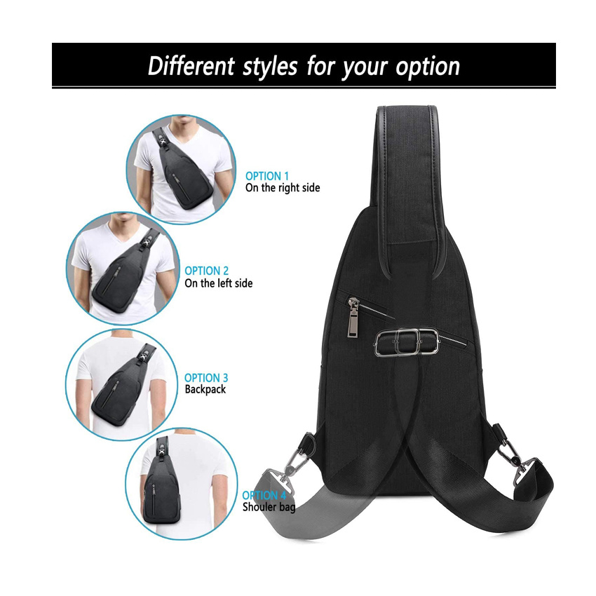 Multiple Storage Purpose Chest Bags Comfortable Fashion Backpack Light-Weighted Crossbody Backpack