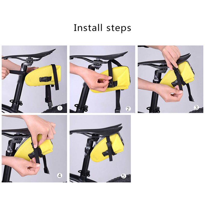 Road Folding Bicycle Seat Post Pouch Bike Saddle Bag Waterproof Bicycle Cycling Rear Seat Bag