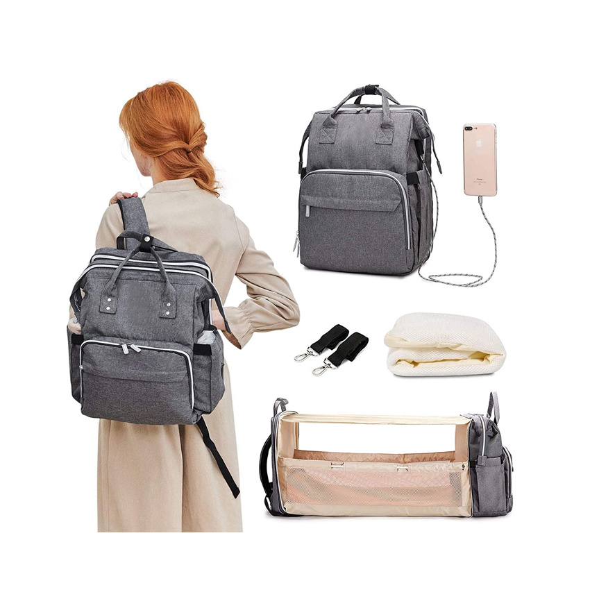 Baby Diaper Bag Multi-Function Travel Foldable Baby Bed Fashion Baby Sleeping Bag