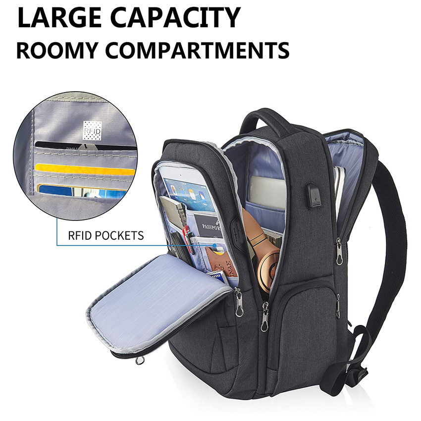 Laptop Backpack Organized Work Backpack Business Rucksack with Durable Material