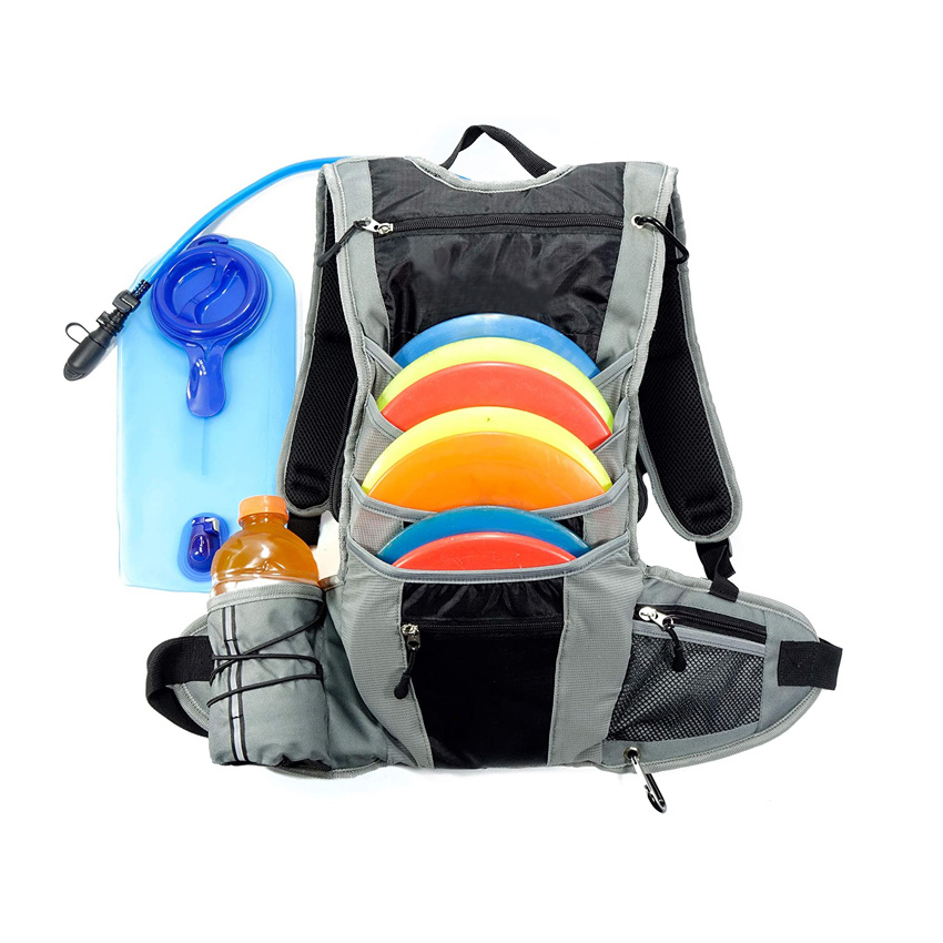 Wholesale Foldable Frisbee Disc Golf Bag Sling Bag Carrier Sports Disc Golf Hydration Backpack