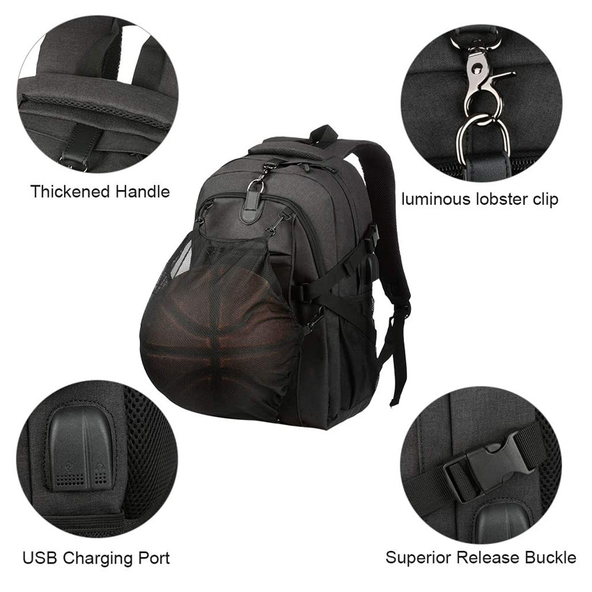 Lightweight Backpacking Waterproof Basketball Backpack Large Sports Bag Sports Gym Bag